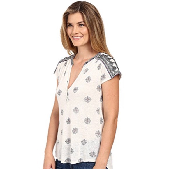 Lucky Brand Embroidered Henley - Picture 3 of 5